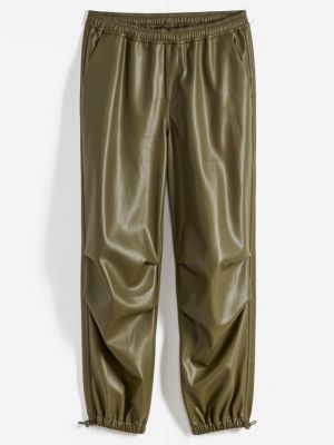 Кожаные брюки из искусственной кожи Rainbow зеленые
