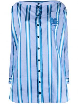 Robe chemise à rayures Etro bleu