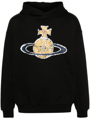 Kokvilnas kapučdžemperis Vivienne Westwood melns