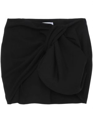 Mini spódniczka z kokardką drapowana The Attico czarna