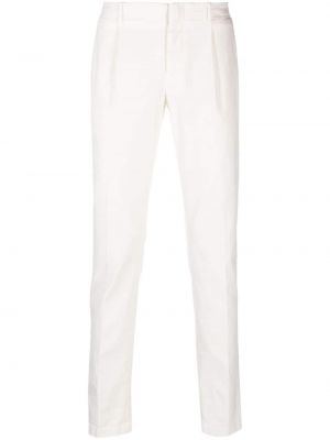 Pantaloni dritti plissettati Peserico bianco