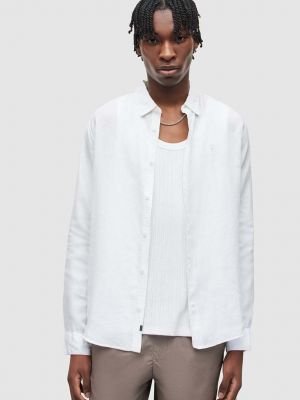 Ленена риза Allsaints бяло
