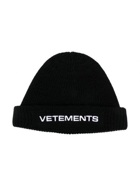 Czarna czapka Vetements