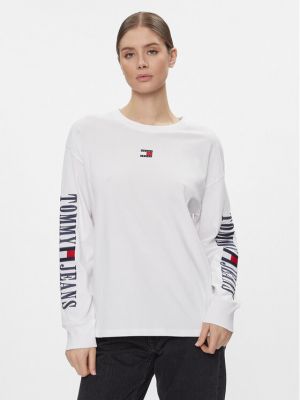 Relaxed fit palaidinė Tommy Jeans balta