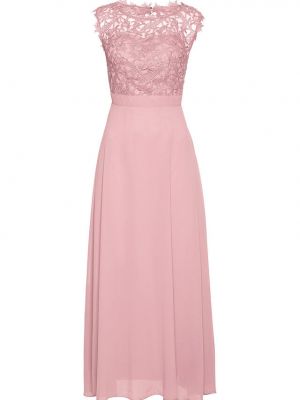 Rochie de seară din dantelă Bonprix roz