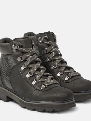 Kožené trekingové topánky Sorel čierna