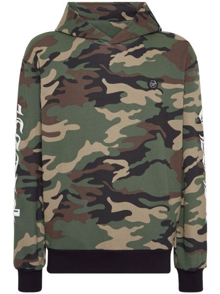 Langes sweatshirt mit camouflage-print Philipp Plein