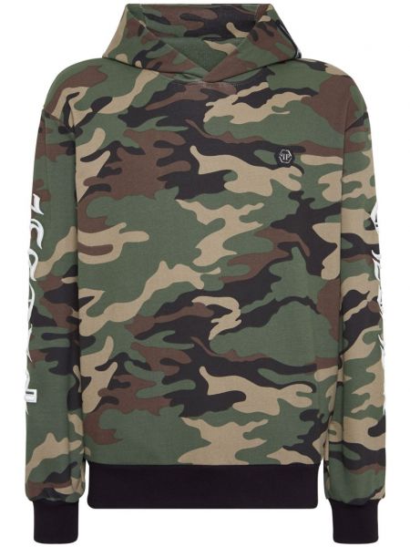 Sweat-shirt long à imprimé camouflage Philipp Plein