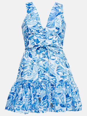 Bavlněné šaty s potiskem Rebecca Vallance modré