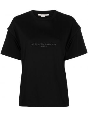 T-shirt brodé à paillettes Stella Mccartney noir