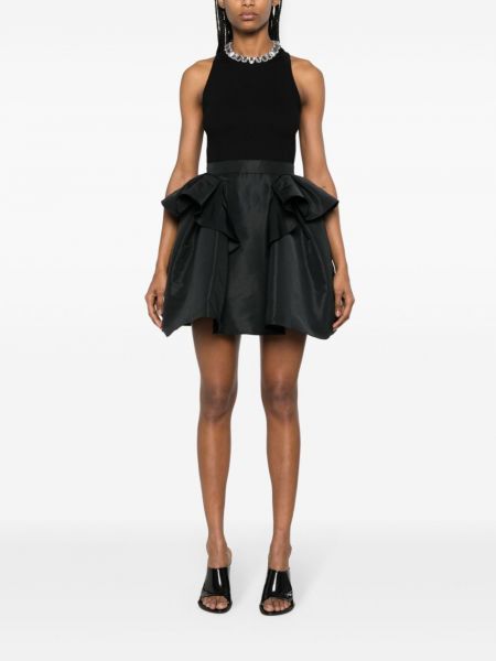 Peplum mini šaty Alexander Mcqueen černé
