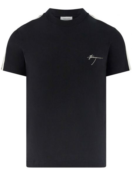 T-shirt aus baumwoll Ferragamo schwarz