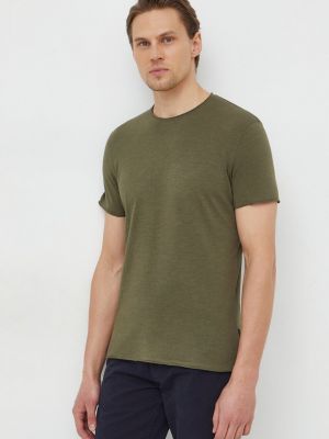 Koszulka bawełniana Sisley zielona