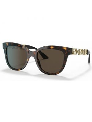 Солнцезащитные очки Versace, кошачий глаз, оправа: пластик, с защитой от УФ, для женщин, черепаховый