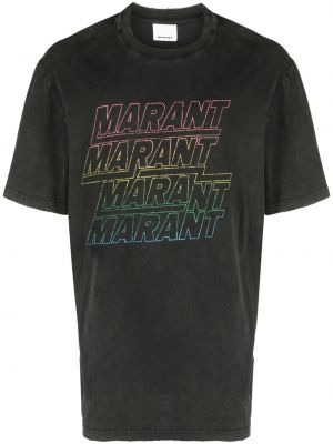 Koszulka bawełniana z nadrukiem Marant