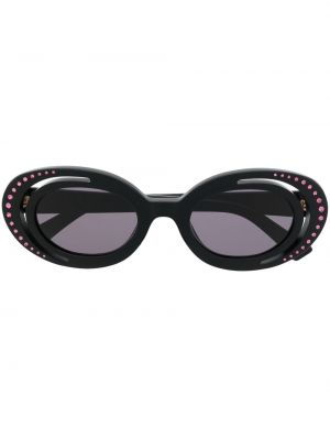 Okulary przeciwsłoneczne z kryształkami Marni Eyewear czarne