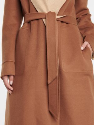Obojstranný kašmírový kabát Loro Piana hnedá