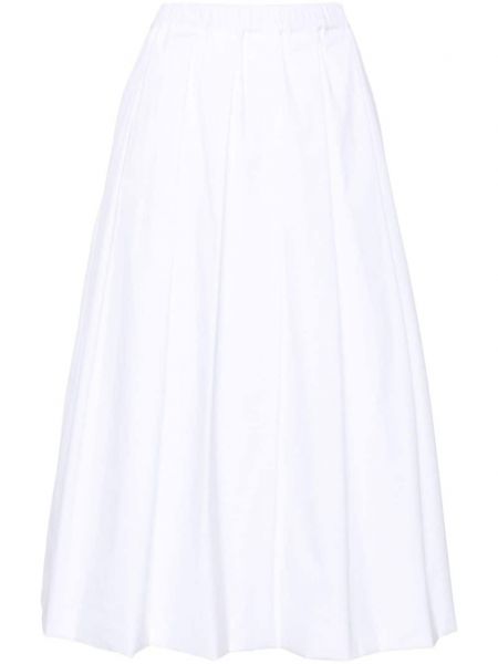 Plisirana midi suknja Fabiana Filippi bijela