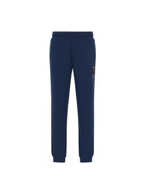 Spodnie sportowe z modalu Emporio Armani Ea7 niebieskie