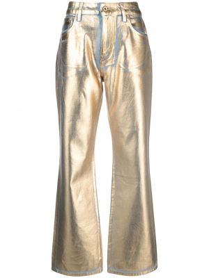 Παντελόνι με ίσιο πόδι Rabanne χρυσό