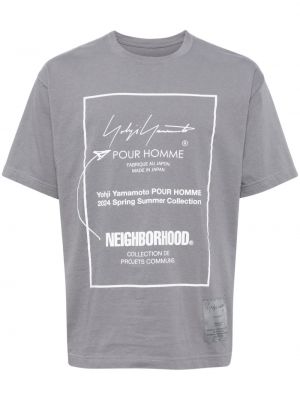 Βαμβακερή μπλούζα με σχέδιο Yohji Yamamoto
