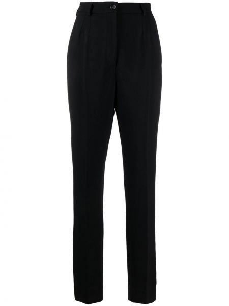 Pantaloni cu talie înaltă Dolce & Gabbana negru