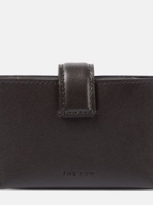 Kožená peňaženka The Row hnedá