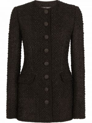 Tweed jacke Dolce & Gabbana schwarz