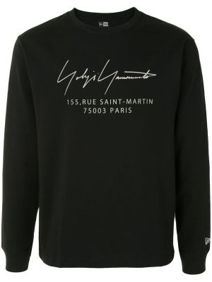 Bomull sweatshirt Yohji Yamamoto svart