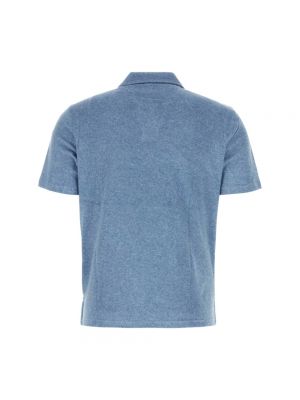 Koszula jeansowa bawełniana Fedeli niebieska