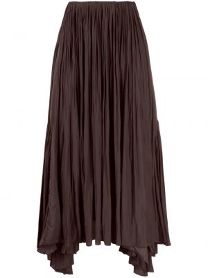 Asymetrická dlhá sukňa Lanvin hnedá