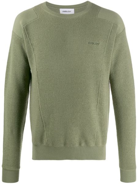 Пуловер с кръгло деколте Ambush зелено