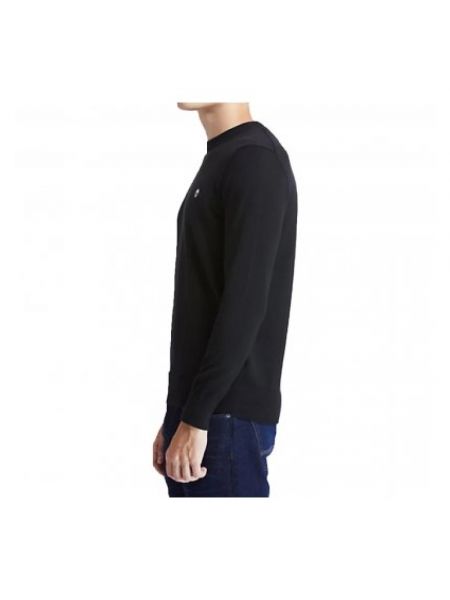 Suéter de algodón de cuello redondo Timberland negro