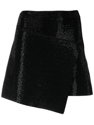 Asimetriškas sijonas su kristalais Andreadamo juoda