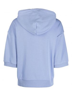 Tričko s kapucí s potiskem Armani Exchange modré