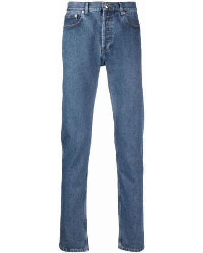 Straight fit džíny s nízkým pasem A.p.c. modré