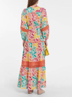 Bavlnené dlouhé šaty s potlačou Diane Von Furstenberg