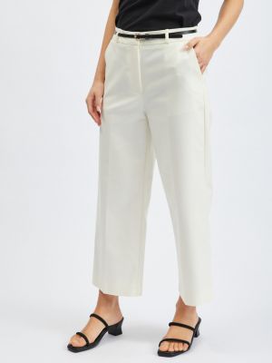 Pantaloni culottes Orsay alb