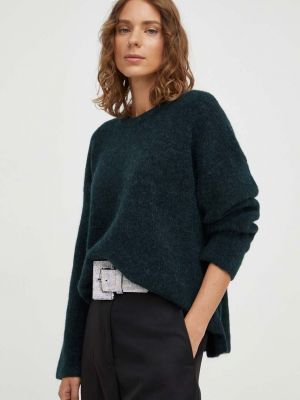 Sweter wełniany Gestuz zielony