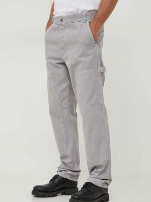 Pamučne hlače ravnih nogavica United Colors Of Benetton siva