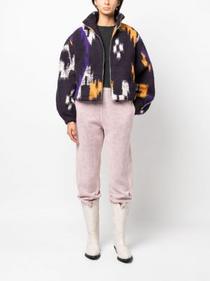 Fleece jacke mit print Marant Etoile lila