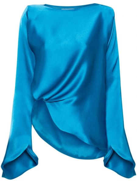 Сатенена блуза Rev синьо