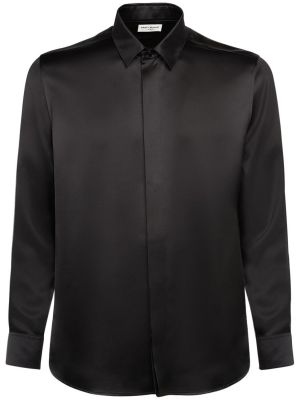 Camicia di seta Saint Laurent nero
