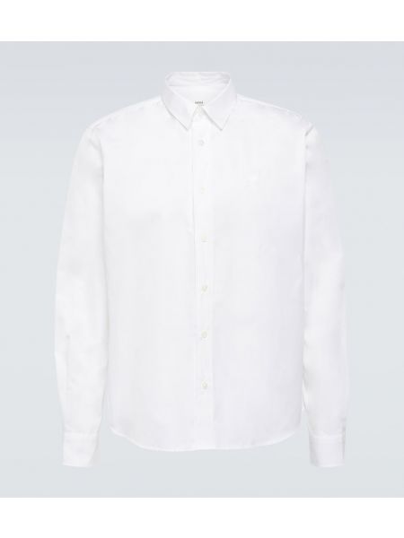 Хлопковая рубашка Ami Paris белая