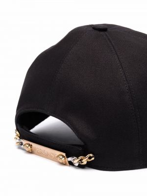 Kepurė su snapeliu Versace juoda