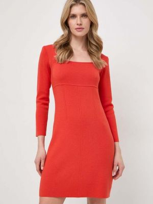 Vunena mini haljina Luisa Spagnoli narančasta