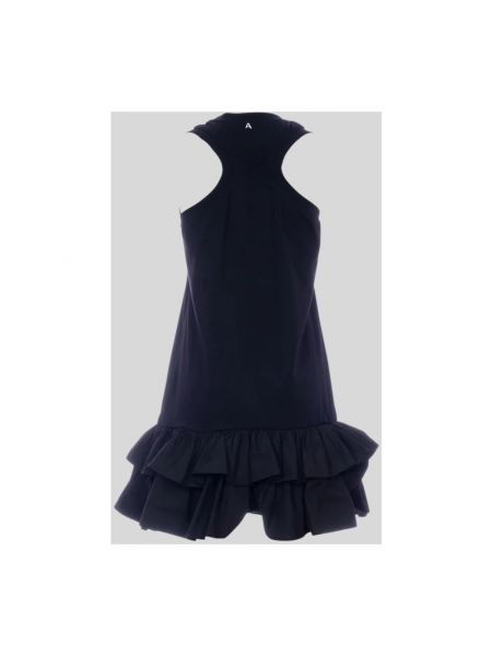Sukienka mini bez rękawów bawełniana z okrągłym dekoltem Twinset czarna