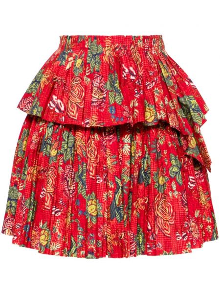 Plisované mini sukně Ulla Johnson červené
