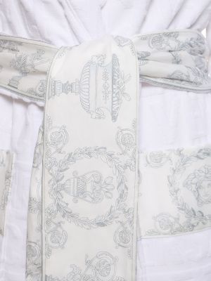 Szlafrok bawełniany Versace biały