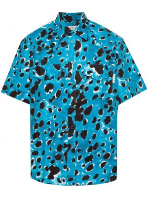 Bombažna srajca s potiskom z abstraktnimi vzorci Marni